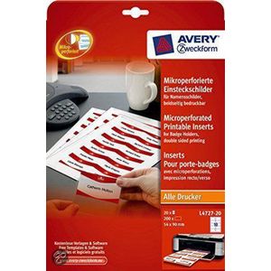 54x90mm Badge Insteekkaart Avery L4727-20