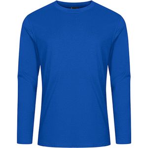 Kobalt Blauw t-shirt lange mouwen merk Promodoro maat 5XL