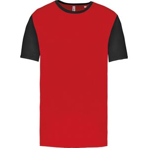 Tweekleurig herenshirt jersey met korte mouwen 'Proact' Red/Black - L