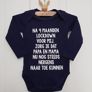 Baby Rompertje met tekst aankondiging bekendmaking zwangerschap cadeau voor de liefste aanstaande opa en oma oom tante papa mama broer zus lockdown corona zwangerschapsaankondiging - geboorte jullie worden vertellen kraamcadeau babyshower verwachting