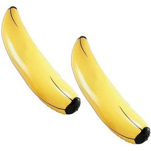 2x stuks grote opblaasbare fruit banaan 162 cm - Speelgoed en decoratie artikelen
