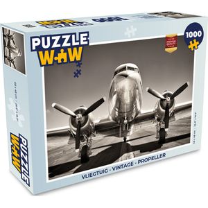 Puzzel Vliegtuig - Vintage - Propeller - Legpuzzel - Puzzel 1000 stukjes volwassenen