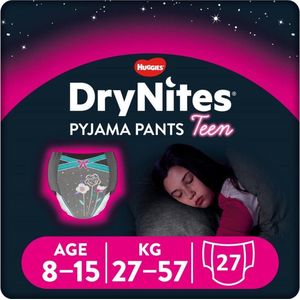 DryNites luierbroekjes - meisjes - 8 tot 15 jaar (27 - 57 kg) - 27 stuks - voordeelverpakking