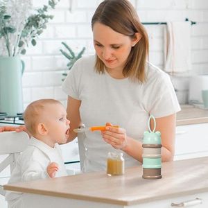 Narimano® Dispenser Twist-Lock Stapelbaar - Melkpoeder Doos Babyvoeding Opslag Container - Voor Peuters Geen Poeder Lekkage