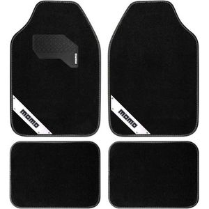 Car Floor Mat Momo MOMLCM012BW Universal Black White