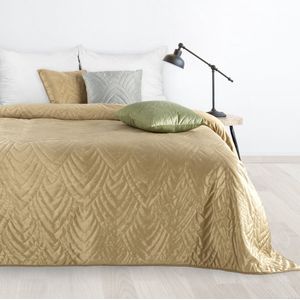 Oneiro’s luxe LUIZ /type 6/ Beddensprei Beige - 170x210 cm – bedsprei 2 persoons - beige – beddengoed – slaapkamer – spreien – dekens – wonen – slapen