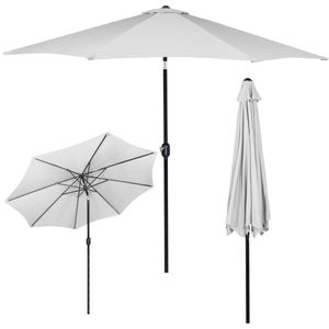 Springos Parasol | Parasols | Kantelbaar | Met Ventilatie | Licht Grijs | 300 cm