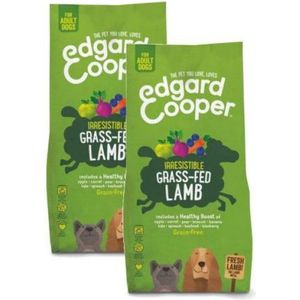 2x7 kg Edgard & cooper adult verse graslam graanvrij hondenvoer