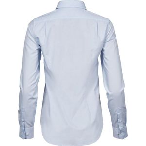 Tee Jays Dames/dames Stretch Luxe Lange Mouwen Popeline Shirt (Lichtblauw)