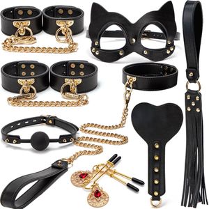 SIS Bondage Set - Zwarte Bondage Set-Handboeien-SM-Oogmasker-Zweep - Seksspeeltjes voor Koppels - Sex Toys voor man vrouw - Sex Pakket & Toys - Luxe.