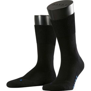 FALKE Run anatomische pluche zool katoen sokken unisex zwart - Maat 49-50