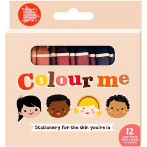 Colour Me Kids Vegan Crayons – Beige kinder krijtjes - 12 stuks
