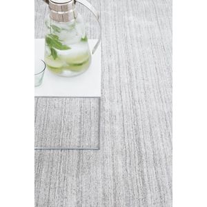 LIGNE PURE Ripple – Vloerkleed – Tapijt – handgeweven – wol – eco – modern – Wit Grijs - 60x120