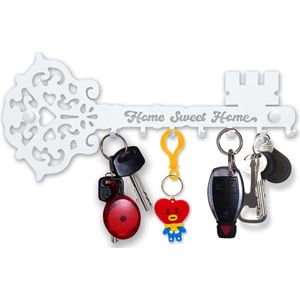 M-KeyCases Sleutelhouder voor Wall Home Sweet Home (7-haak rek) Decoratief, metalen hanger voor voordeur, keuken of garage | Winkelhuis, werk, auto, voertuigsleutels | Vintage Decor