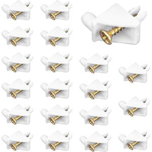 5 mm plankdragers 40 stuks - 90 graden hoekijzeren kunststof - vervanging voor IKEA PAX BILLY COMPLEMENT - kledingkast (wit) .