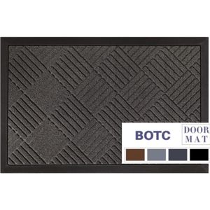 BOTC Deurmat - Antislip Deurmat - Deurtapijt - 45x75cm - Zwart/Grijs