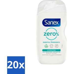 Sanex Zero % - Douchegel - Hydrateert - Alle Huidtypes - 400 ml - Bulkverpakking - 20 stuks