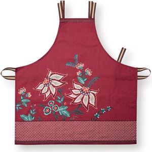 Pip Studio Keukenschort - Flower Festival - donkerroze - topkwaliteit