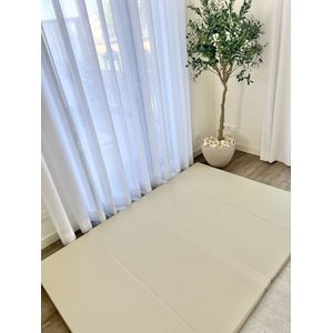 HENVAE® - Speelmat - 200 x 140 cm - Beige - 4 cm EXTRA DIK - Kruip mat - Speelkleed - Speelmat kinderkamer - Speelmat foam - Premium - Opvouwbaar – Dubbelzijdig – Turnmat - Klimwand – Babygym - Gymnastiekmat - Yoga mat - Kinderopvang