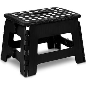 Opvouwbare opstapkruk voor kinderen - lichte kleine kunststof kruk voor keuken en badkamer - 70 cm breed - 50 cm hoog - houdt tot 100 kg