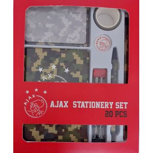 Ajax Stationery Set - Schrijfwaren set - 20-DELIG - Washi Tapes - Notitieboekje - Potloden - Papierklemmen - Pen - Gum - Sticky Notes