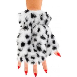Vingerloze handschoenen pluche dalmatiër