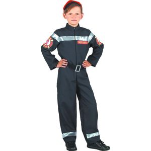 LUCIDA - Brandweer kostuum voor jongens - L 128/140 (10-12 jaar)