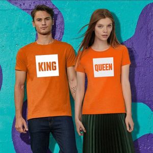 Oranje EK WK & Koningsdag T-Shirt Blok (HEREN - MAAT XXL) | Oranje Kleding | WK Feestkleding