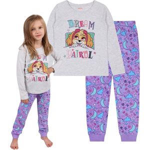 PAW Patrol SKYE - Meisjes pyjama met lange mouwen, grijs, paars / 116