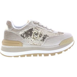 Dames Sneakers Liu Jo Amazing 23 Velour Taupe - Maat 40