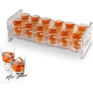 Mrs. Jones 12 gaten borrelglas houder acryl-ronde gat-wijnglas houder- tafelblad borrelglas dienblad voor bar drinken serveren display opslag .
