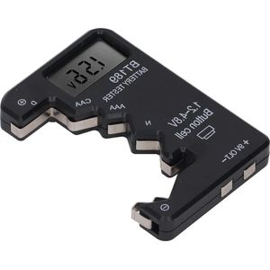 Universele Batterijcontroleur - Batterijtester voor C AA AAA D N 9V 6F22 Batterij 15V 3V Knoopcelbatterij - Batterijtester Checker (zwart) .