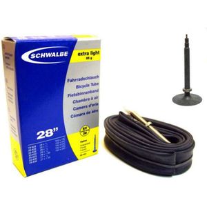 Schwalbe Binnenband SV20 - 28 inch - 27/28 X 0.75/1 inch - 18/25-622/630 - 80 mm - Frans / Presta / Sclaverand - Butyl rubber - Zwart