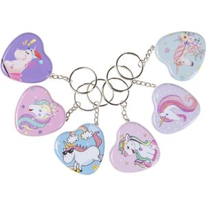 Isa's Friends® Uitdeelcadeaus 12 stuks - Unicorn Sleutelhanger doosjes - Klein Speelgoed Traktaties