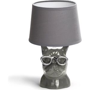 Aigostar Tafellamp Hond - Keramiek - Lamp met kap - H29 cm