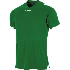 Hummel Fyn Shirt Korte Mouw Kinderen - Groen / Wit | Maat: 140