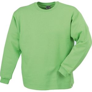 James and Nicholson Unisex Open Hem Sweatshirt (Kalk groen)