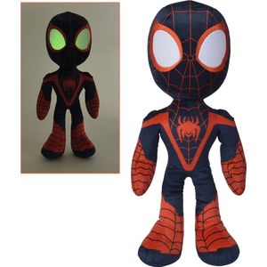 Disney - Spiderman Miles Morales - Glow in the Dark Ogen - 50 cm - Knuffel