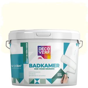 Decoverf badkamerverf gebroken wit 9010, 4L