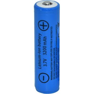 18650 Batterij Oplaadbaar - 3200 mAh - 1 stuk - 3.7V Rechargeable Lithium Battery - Voor LED zaklamp - oplaadbare accu - King Mungo - KMBA002