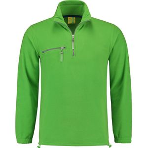 Lemon & Soda polar fleece sweater in de kleur lime maat L.