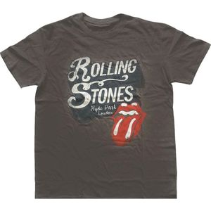 The Rolling Stones - Hyde Park Heren T-shirt - L - Grijs
