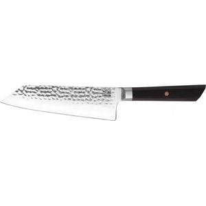 Kotai Bunka Santoku met bamboe Saya en bamboedoos - 170 mm lemmet - Koksmes - Japanse Messen
