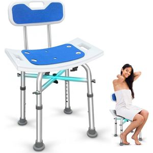 DailySupplies® Douchestoel met Armleuning - Douchekruk - Extra Stevig - Wit