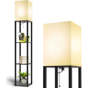 SensaHome MF0808011 Vloerlamp - Sta Lamp met Opbergruimte - Staande Lamp - 26x26x160cm - E27 Fitting - Exclusief Lichtbron