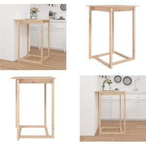 vidaXL Bartafel 80x80x110 cm massief grenenhout - Bartafel - Bartafels - Bistrotafel - Cafétafel