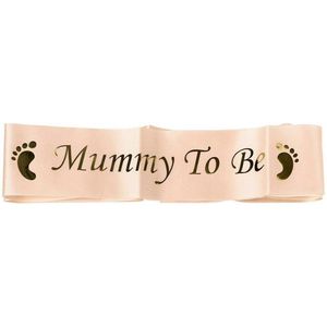 Mummy To Be sjerp zalm roze met goud glanzende tekst - babyshower - sjerp - kraamfeest - genderreveal
