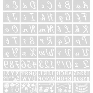 40-Piece Letter Templates Set - Alphabet and Number Patterns for DIY Painting, Wall Decoration, and Handicraft