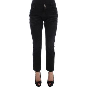 Zwarte slouchy slim fit jeans van katoen