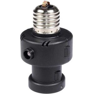Schemer schakelaar + timer - E27 fitting- zwart